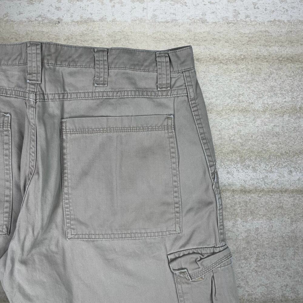 Vintage Y2K Wrangler Cargo Pants 36x30 Baggy Wide Leg Fit Tan Cotton - Picture 3 of 4